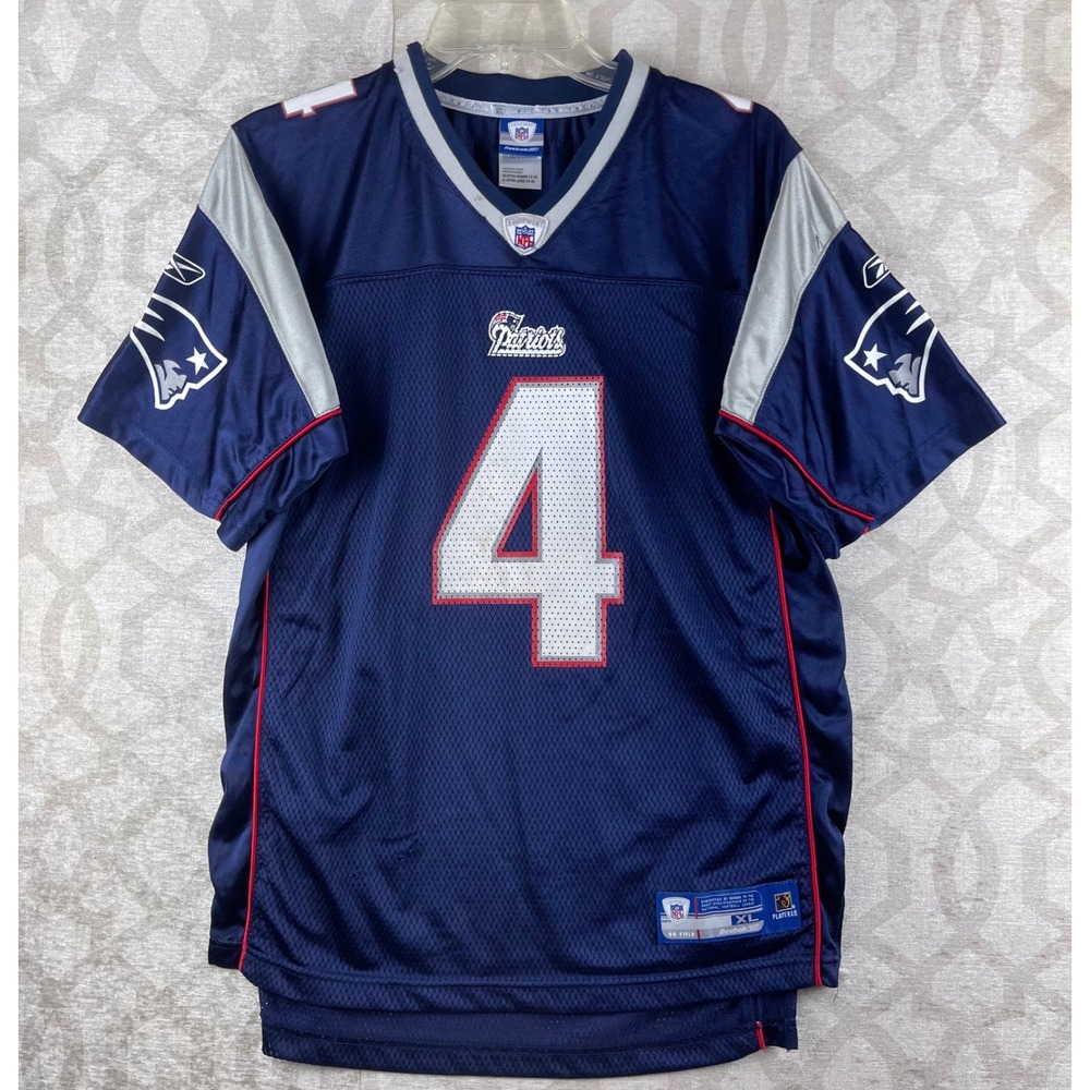 Reebok NFL Patriots Youth XL Adam Vinatieri 4 Jersey Blue Mesh Football 2000s